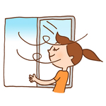 窓を開ける　The window is opened